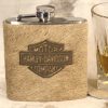 Harley Davidson Cowhide Wrapped Flask